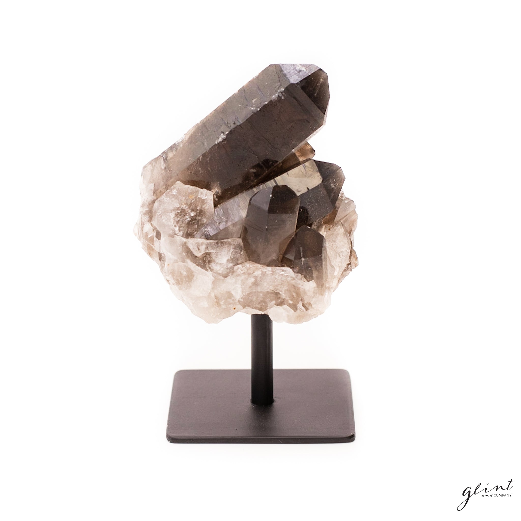 Smoky Quartz Cluster on Stand