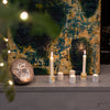 Gilded Concrete Votive & Taper Set